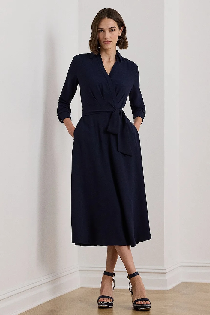 Lauren Ralph rochie midi bleumarin 250853337