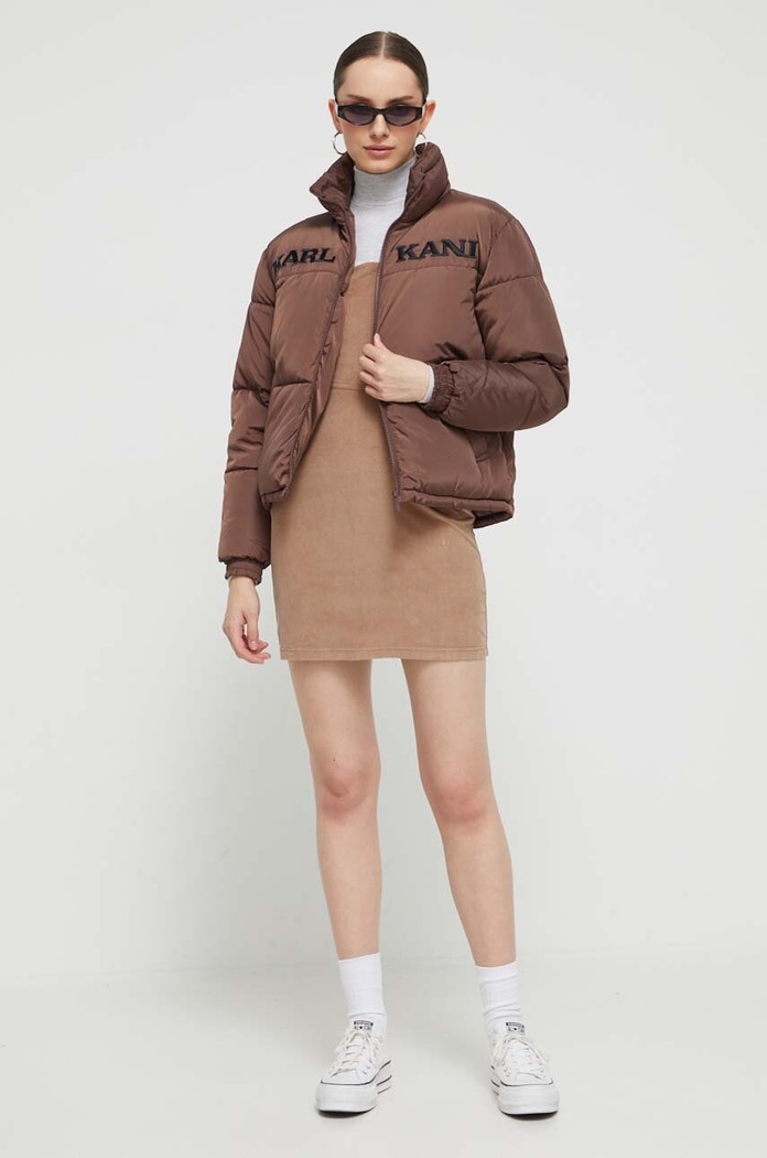 Manšestrové šaty Hollister Co. KI359.3007.400 hnědá AW23
