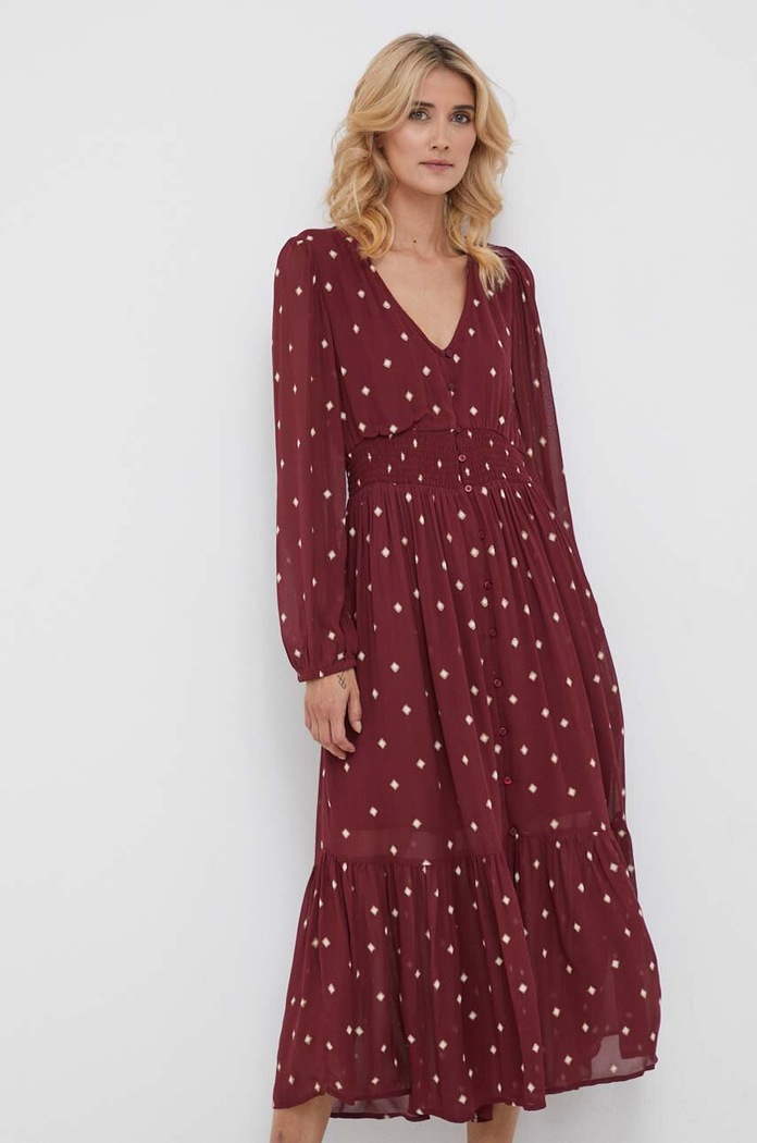 Ρούχα Φόρεμα Pepe Jeans PL953359.0AA μπορντό