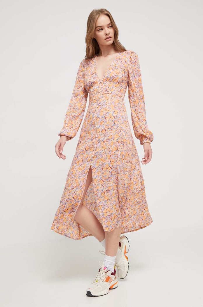 Billabong sukienka ABJWD00611 pomarańczowy AW23