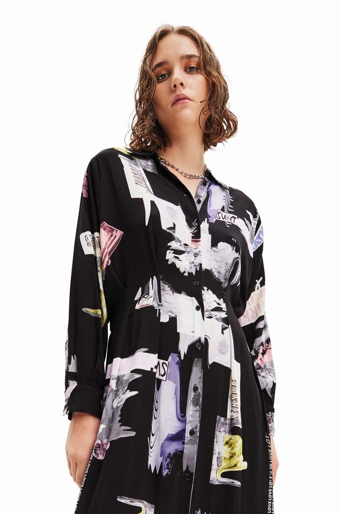 Îmbrăcăminte Desigual rochie 23WWVWAJ negru