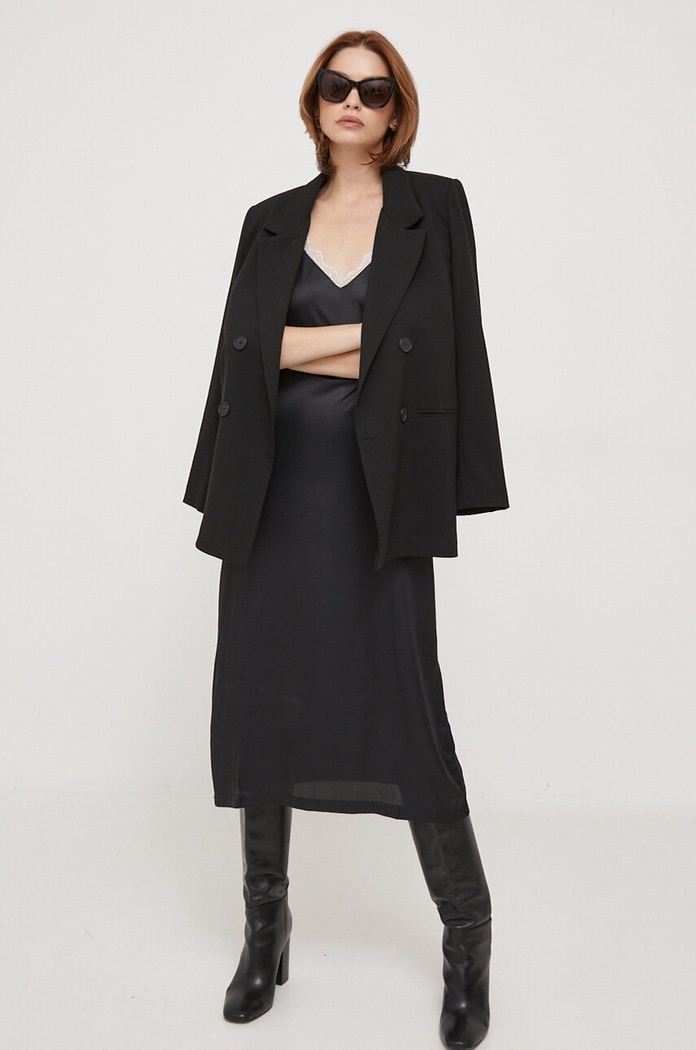 United Colors of Benetton sukienka 4KO13C002.100 czarny AW23