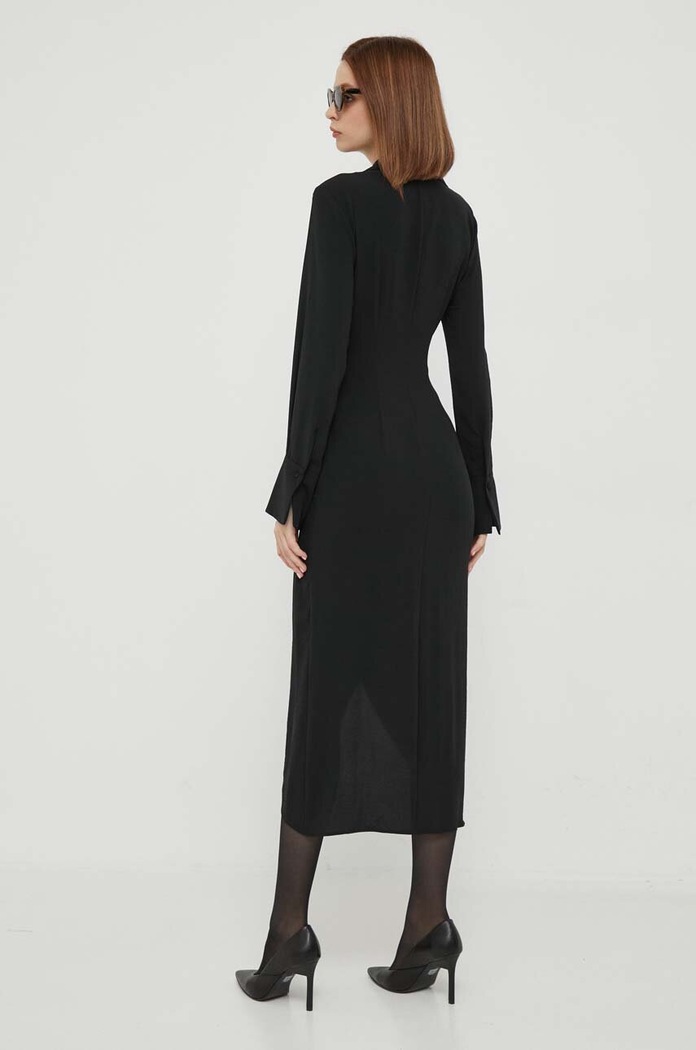 Îmbrăcăminte Sisley rochie 4LTHLV049.100 negru
