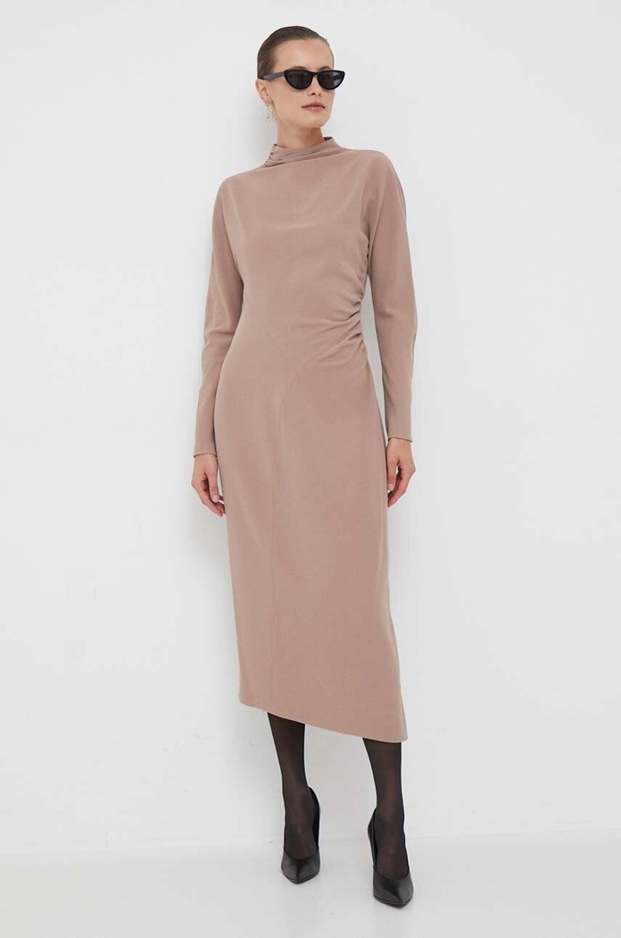 Calvin Klein ruha hosszú bézs K20K206130