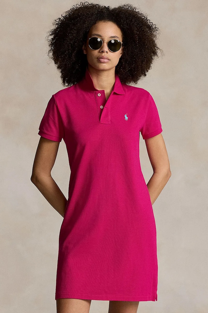 Odzież Polo Ralph Lauren sukienka bawełniana 211799490 różowy