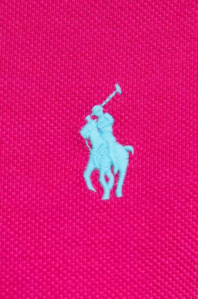 Βαμβακερό φόρεμα Polo Ralph Lauren 211799490 ροζ