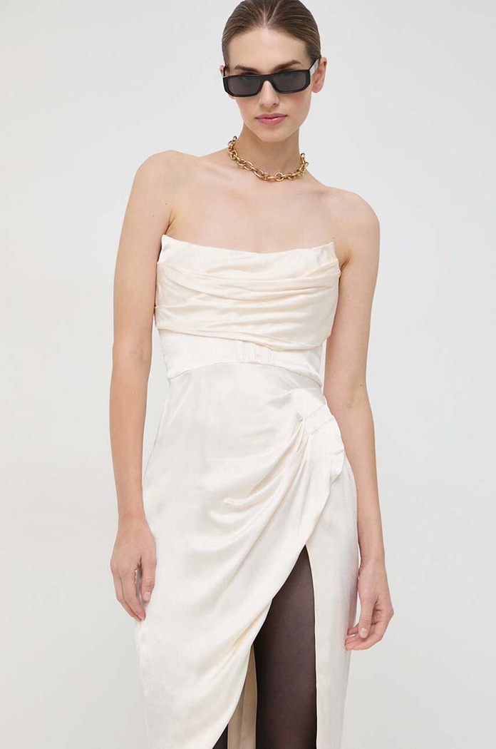 Odzież Bardot sukienka 59125DB.GOLD/IVORY beżowy
