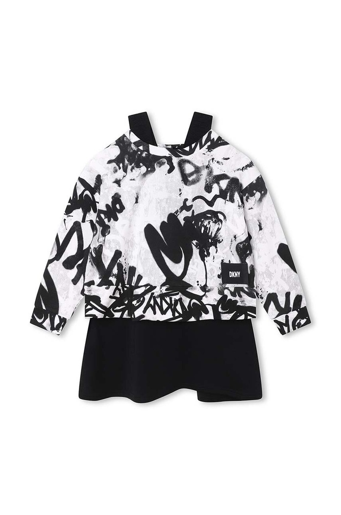 Dětské šaty a mikina Dkny hladký bílá D32888.162.174