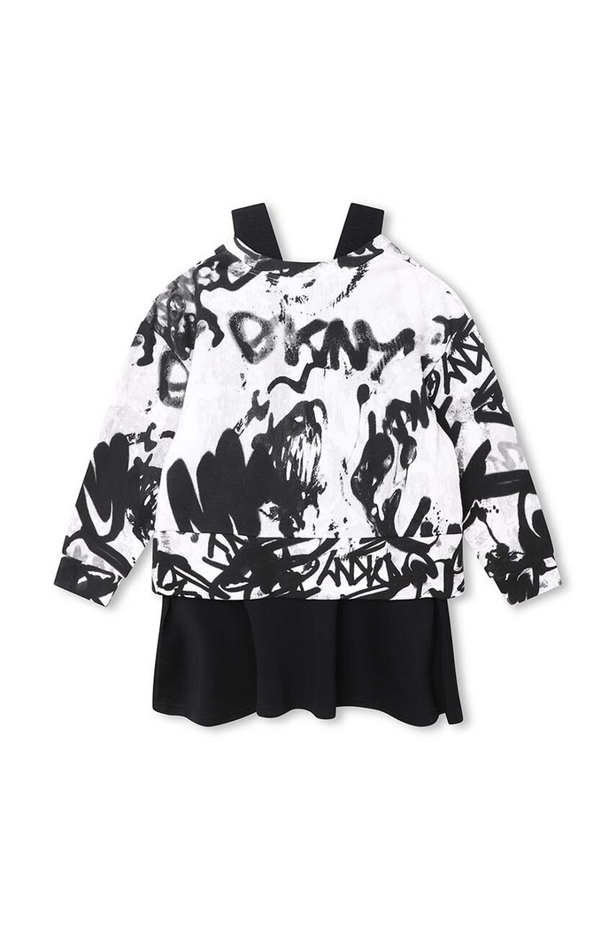Dětské šaty a mikina Dkny D32888.162.174 bílá AW23