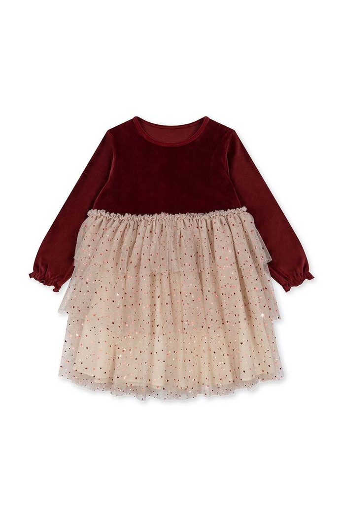 Dívčí šaty Konges Sløjd KS6470 burgundské AW23