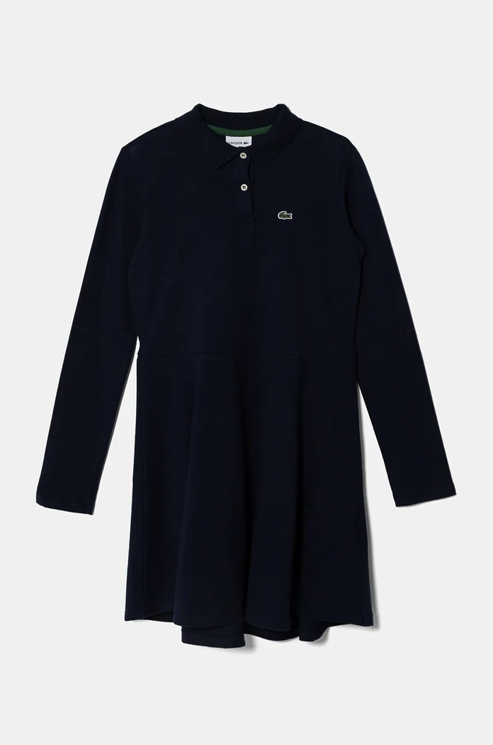 Παιδικό φόρεμα Lacoste με ελαστάν σκούρο μπλε EJ9751