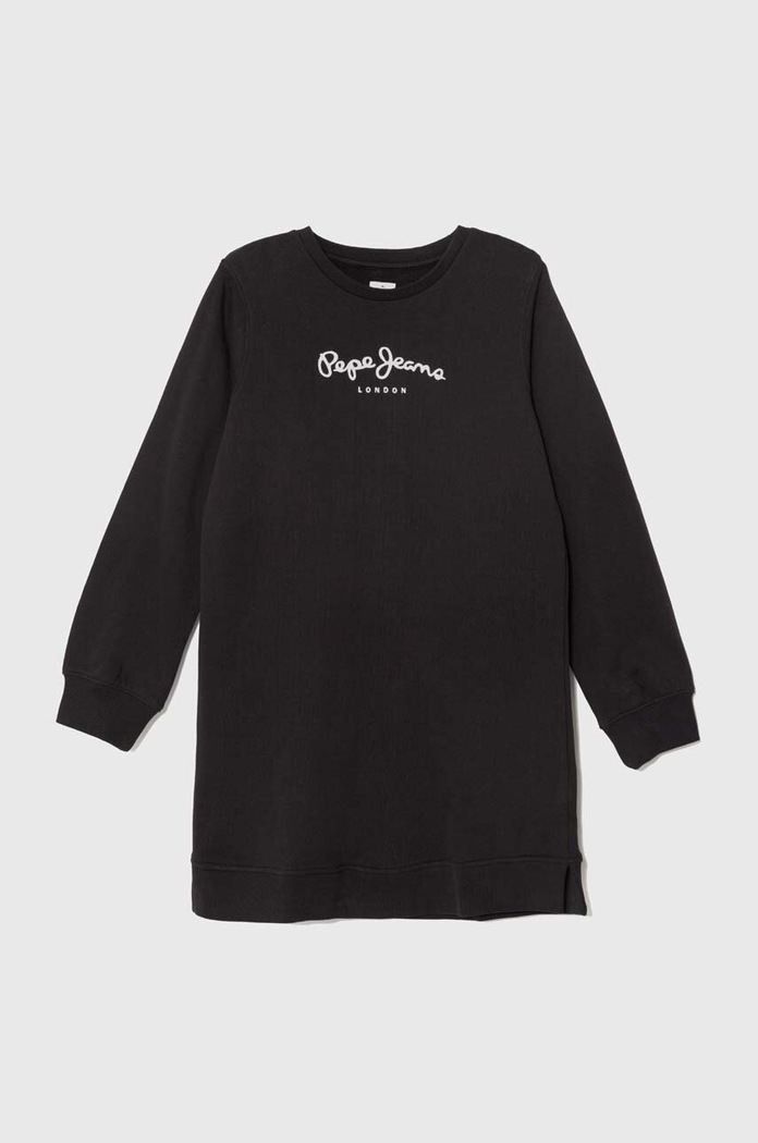 Pepe Jeans sukienka bawełniana dziecięca nadruk czarny PG951633