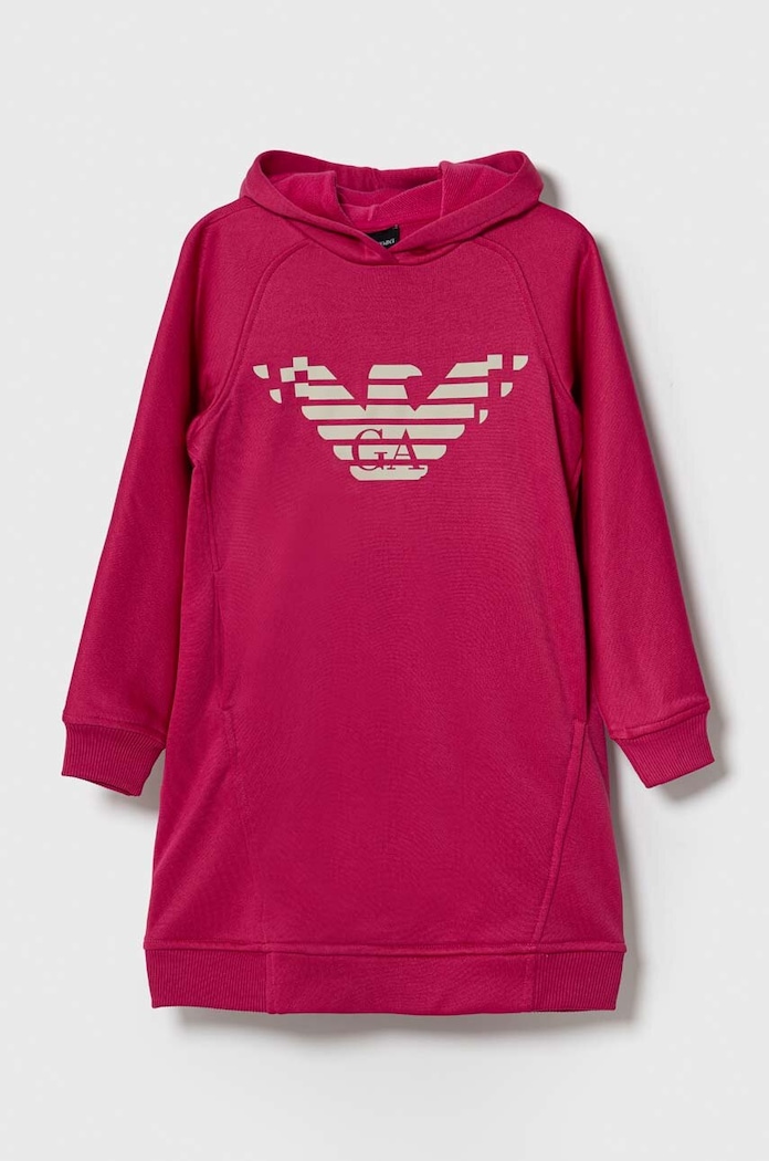 Dječja haljina Emporio Armani print roza 6R3A23.3J5DZ