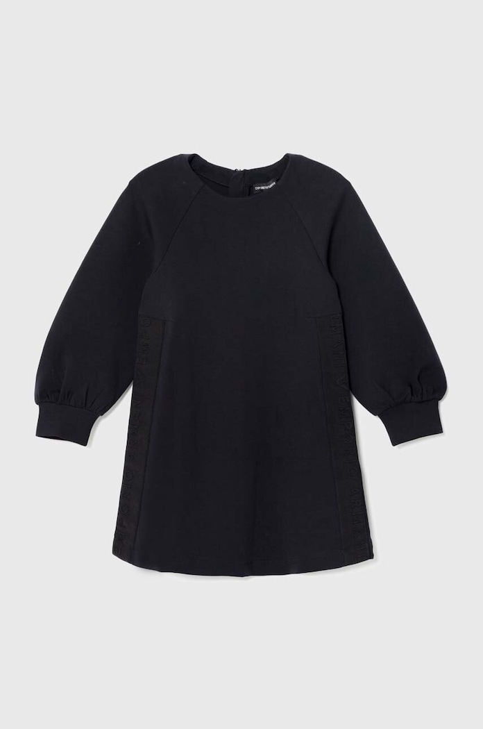 Dievčenské šaty Emporio Armani s elastanom tmavomodrá 6R3A08.1JHSZ