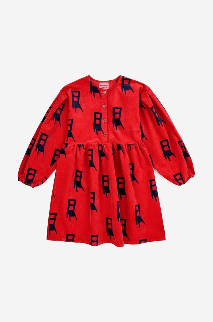 Bobo Choses sukienka dziecięca 223FC012 czerwony AW23