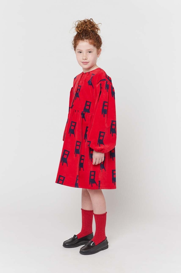 Bobo Choses sukienka dziecięca 223FC012 czerwony