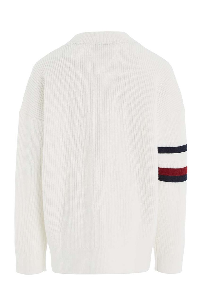 Dječaci Dječji pamučni kardigan Tommy Hilfiger KB0KB08366.128.176.9BYX bijela