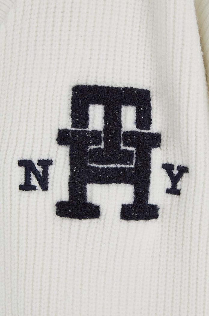 Dječji pamučni kardigan Tommy Hilfiger bijela KB0KB08366.128.176.9BYX