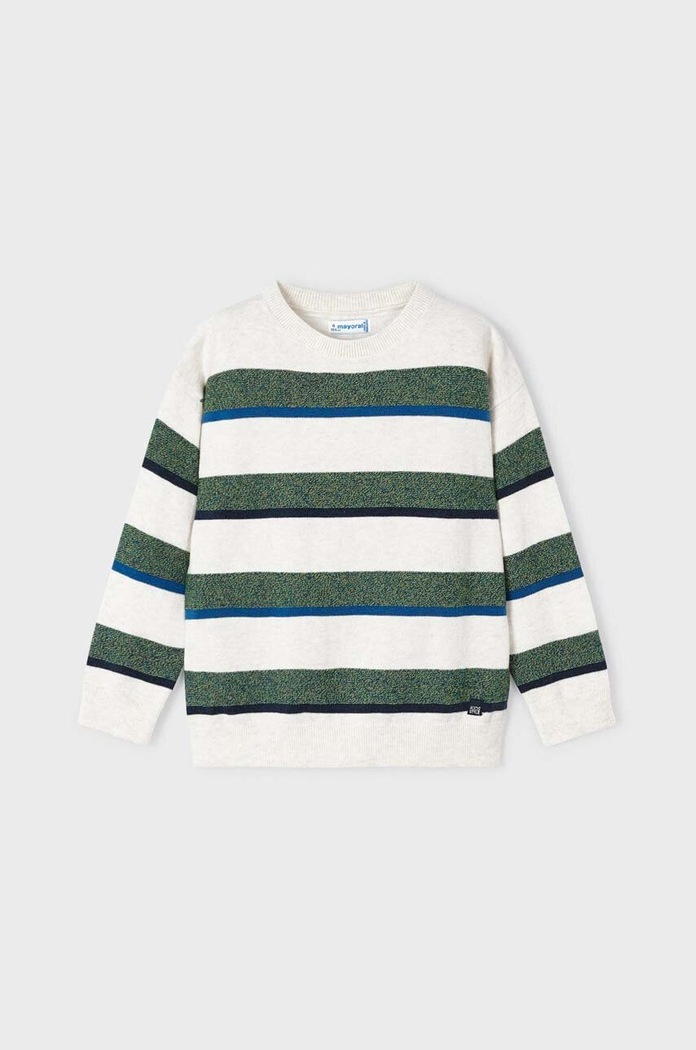 Mayoral sweter z domieszką wełny dziecięcy 4325.5F.Mini.9BYX zielony AW23