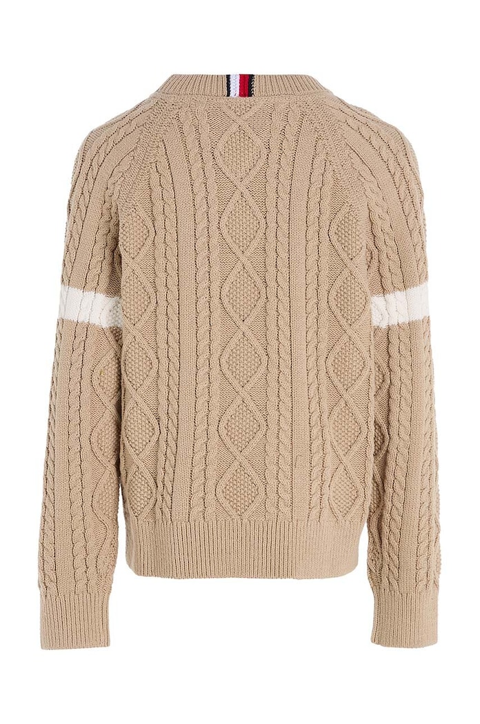 Момче Детски пуловер Tommy Hilfiger KB0KB08513.128.176.9BYX бежов