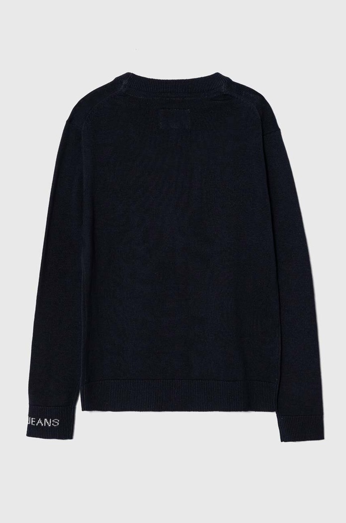 Детски памучен пуловер Pepe Jeans PB701206 тъмносин AW23