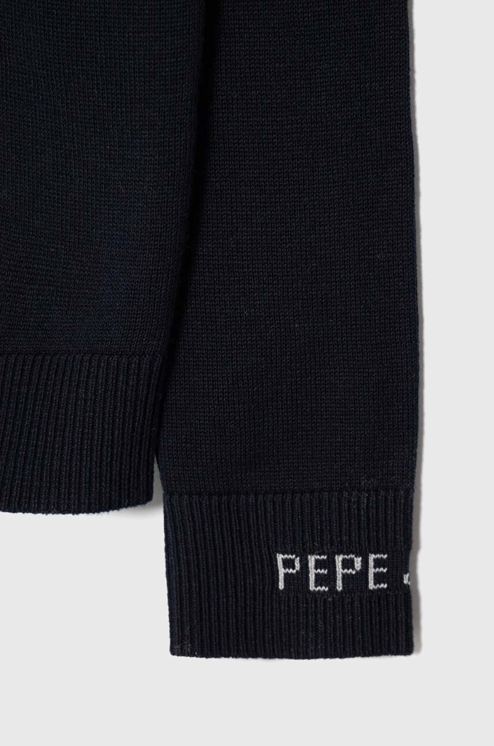 Момче Детски памучен пуловер Pepe Jeans PB701206 тъмносин