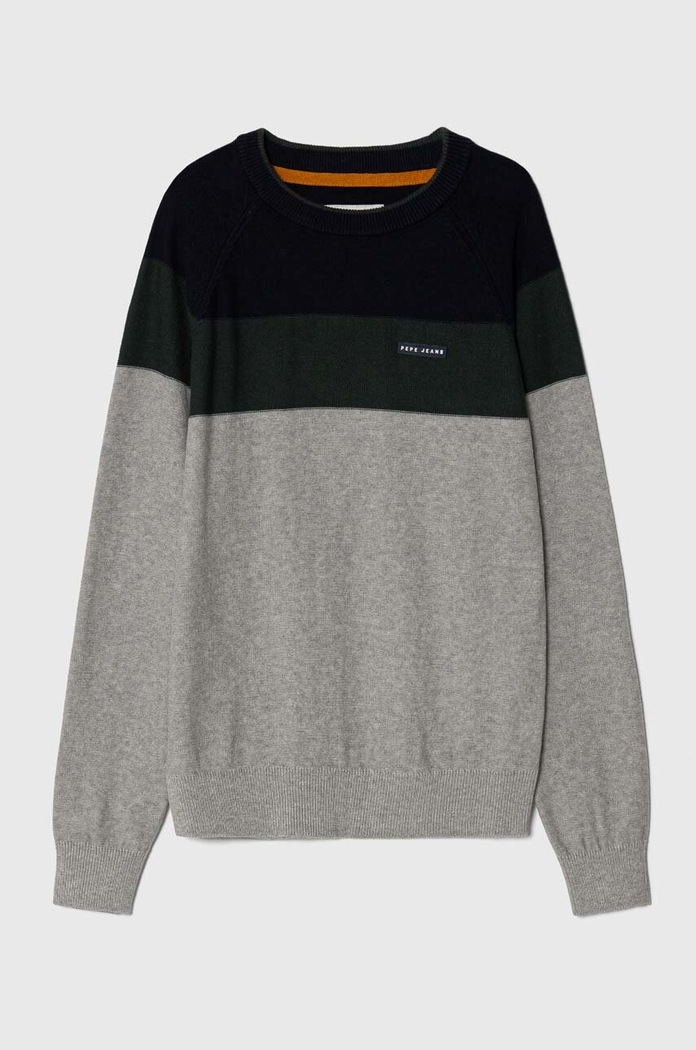 Dětský bavlněný svetr Pepe Jeans tenká šedá PB701203