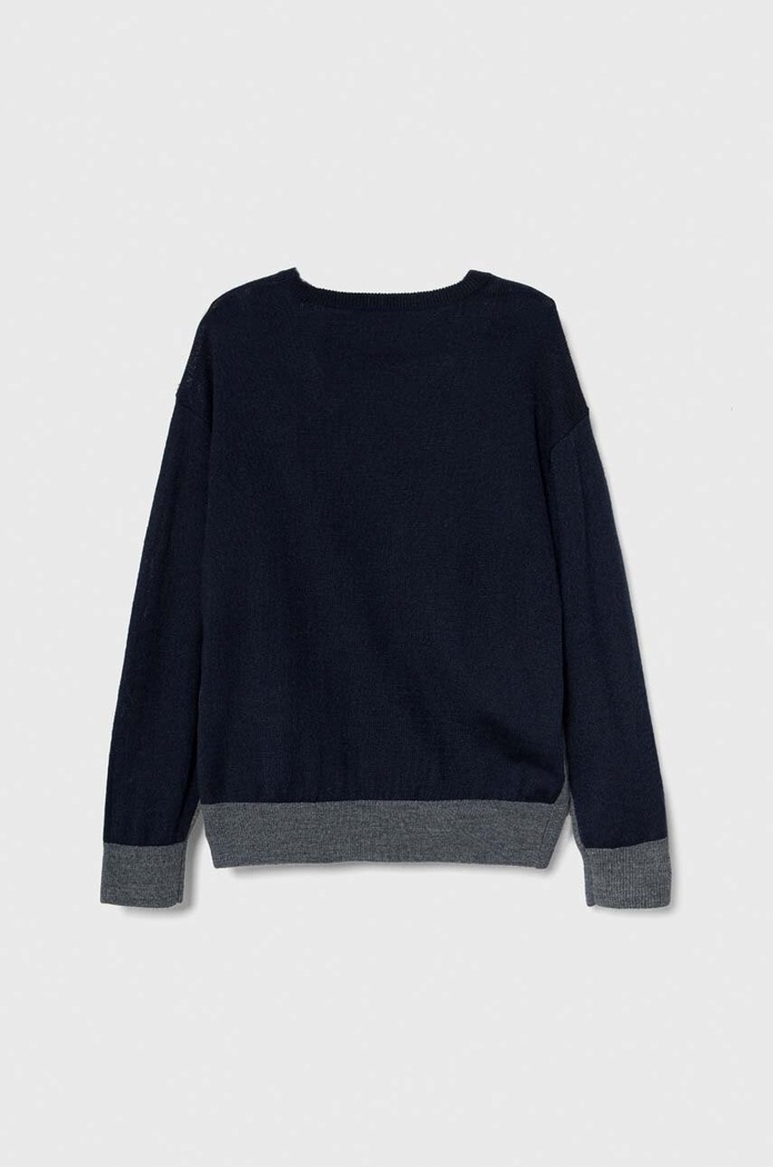 Dětský vlněný svetr Emporio Armani 6R4M62.4MHGZ námořnická modř AW23