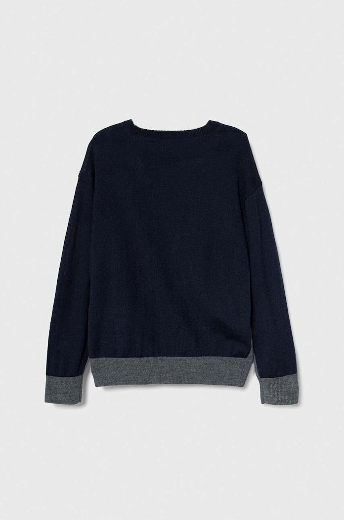 Dětský vlněný svetr Emporio Armani 6R4M62.4MHGZ námořnická modř AW23