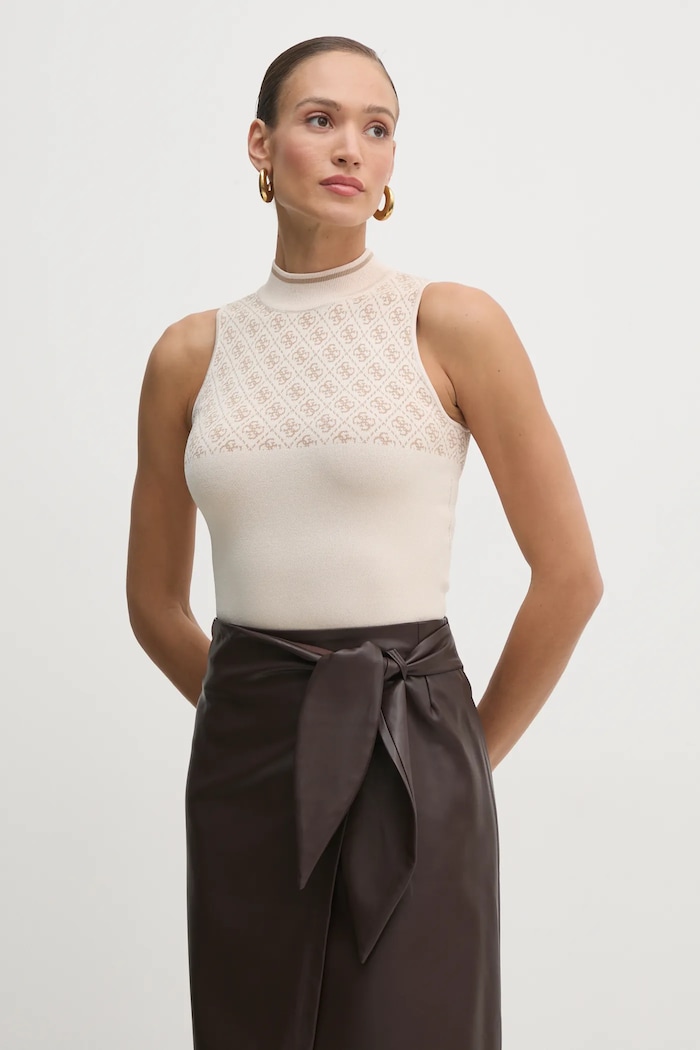 Top Guess μπεζ W3YR26.Z37K0