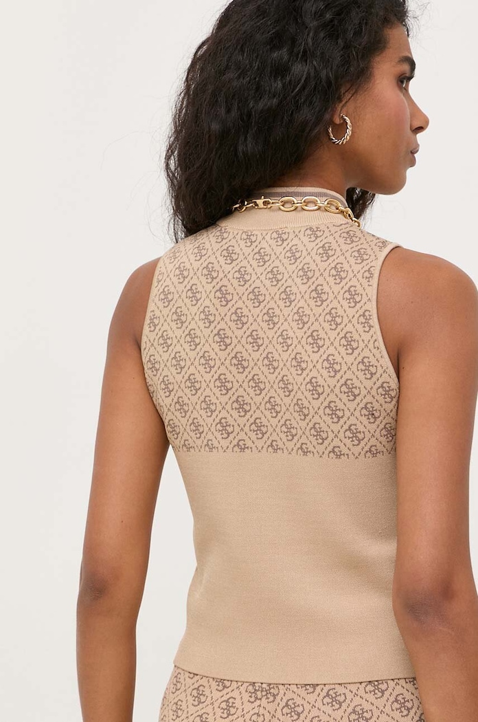 Oblečenie Top Guess LISE W3YR26.Z37K0 hnedá