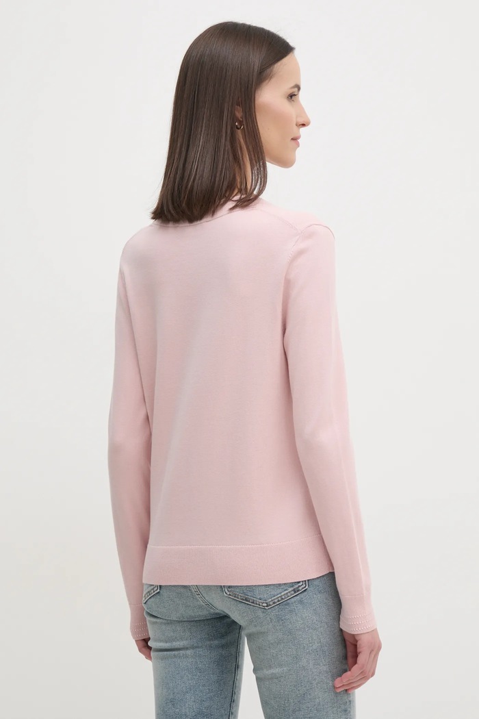 Odzież Tommy Hilfiger sweter damski z bawełną WW0WW40098 różowy