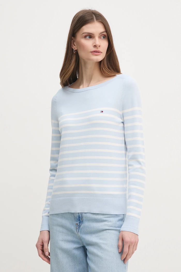 Svetr Tommy Hilfiger lodičkový modrá WW0WW40099