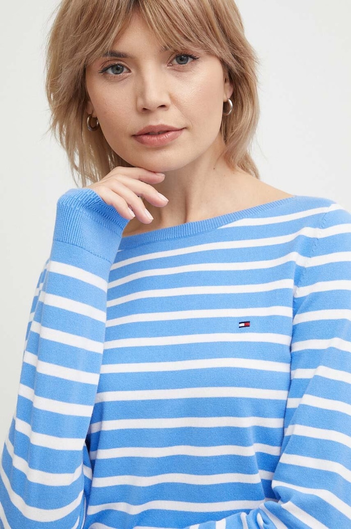 Πουλόβερ Tommy Hilfiger μπλε WW0WW40099