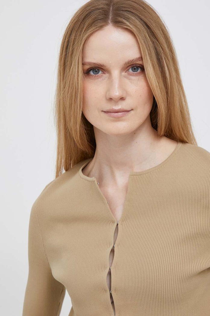 Calvin Klein Jeans kardigán bézs J20J221349