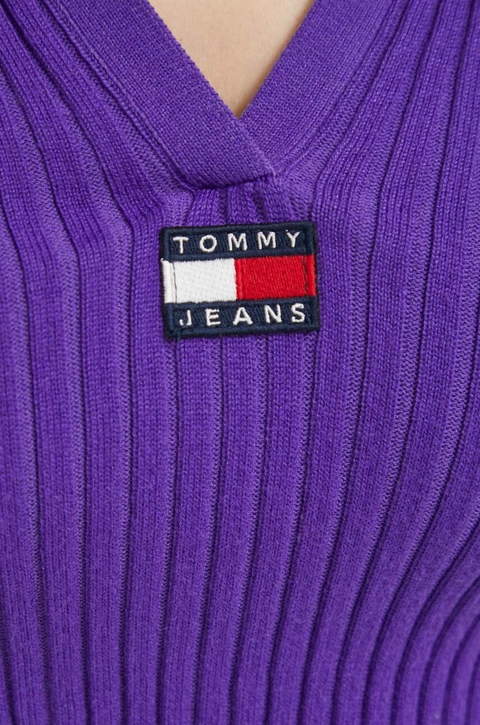Sveter Tommy Jeans DW0DW14950 fialová