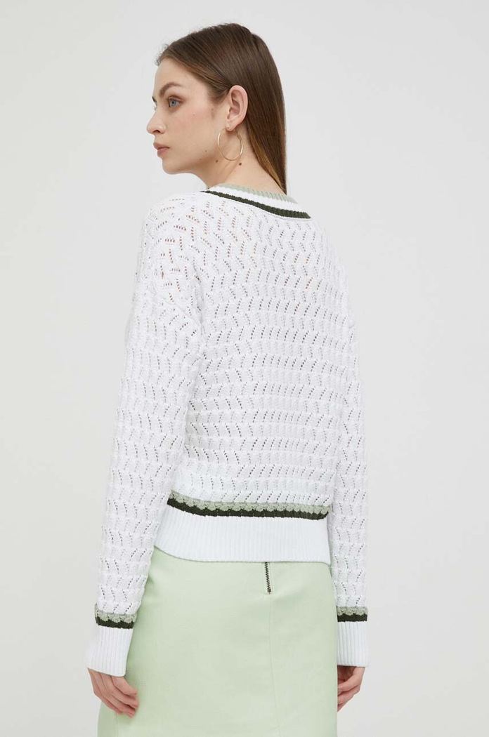 Odzież Pepe Jeans sweter bawełniany PL702018.800 biały