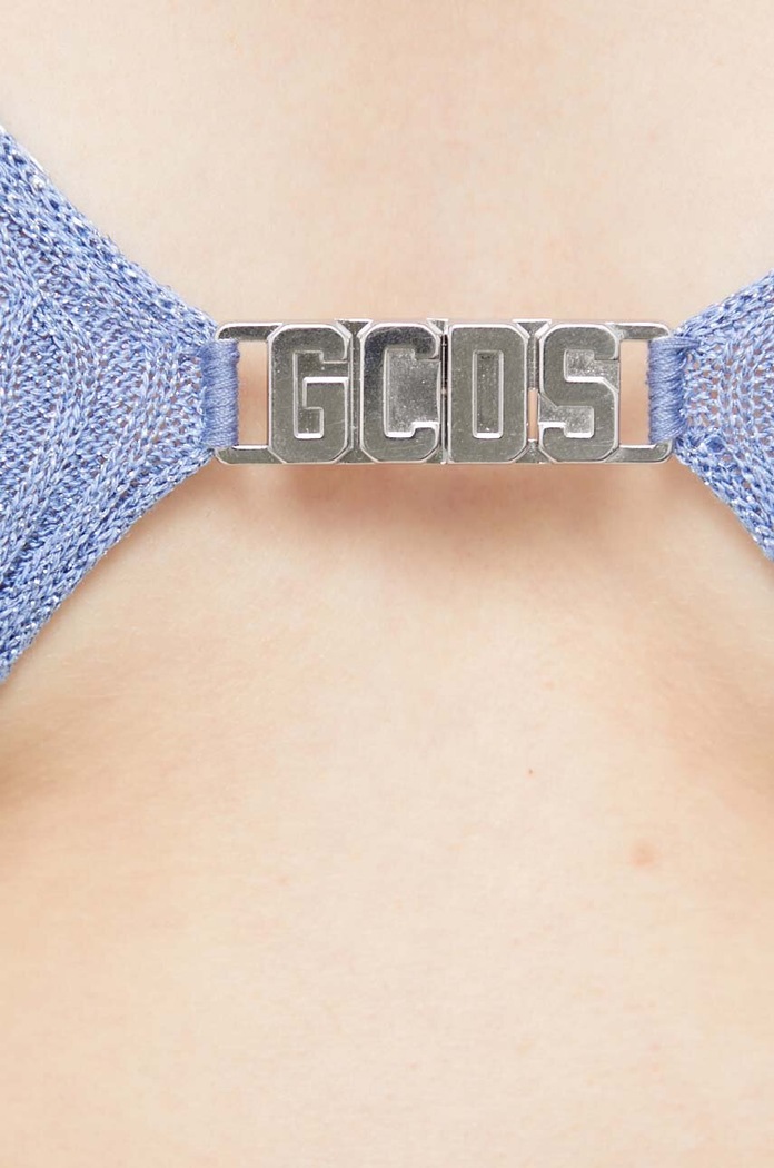 Πλεκτή ζακέτα GCDS FW23W370972 μπλε