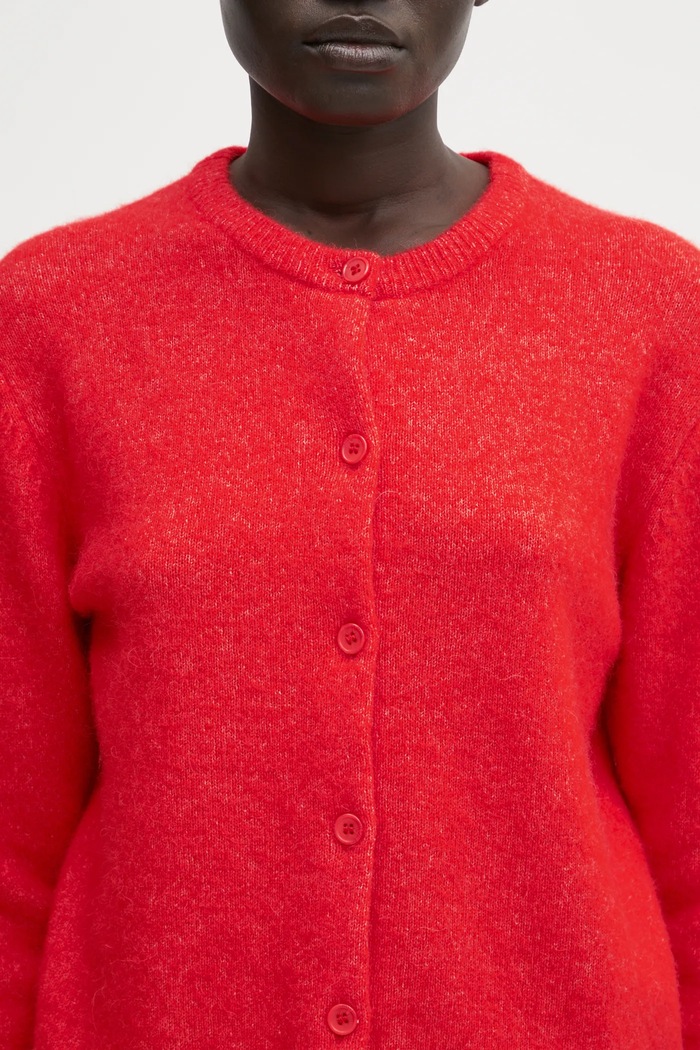 Samsoe Samsoe cardigan din lână NOR rosu F16422744