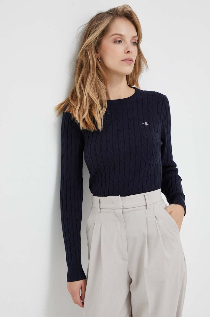 Pulover Gant mornarsko modra 4800100