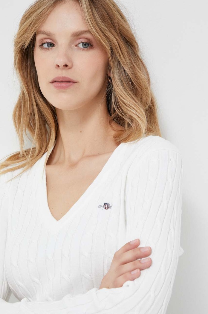 Gant sweter pozostałe biały 4800101
