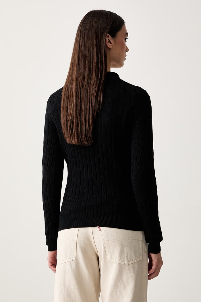 Odzież Gant sweter damski z bawełną 4800101 czarny