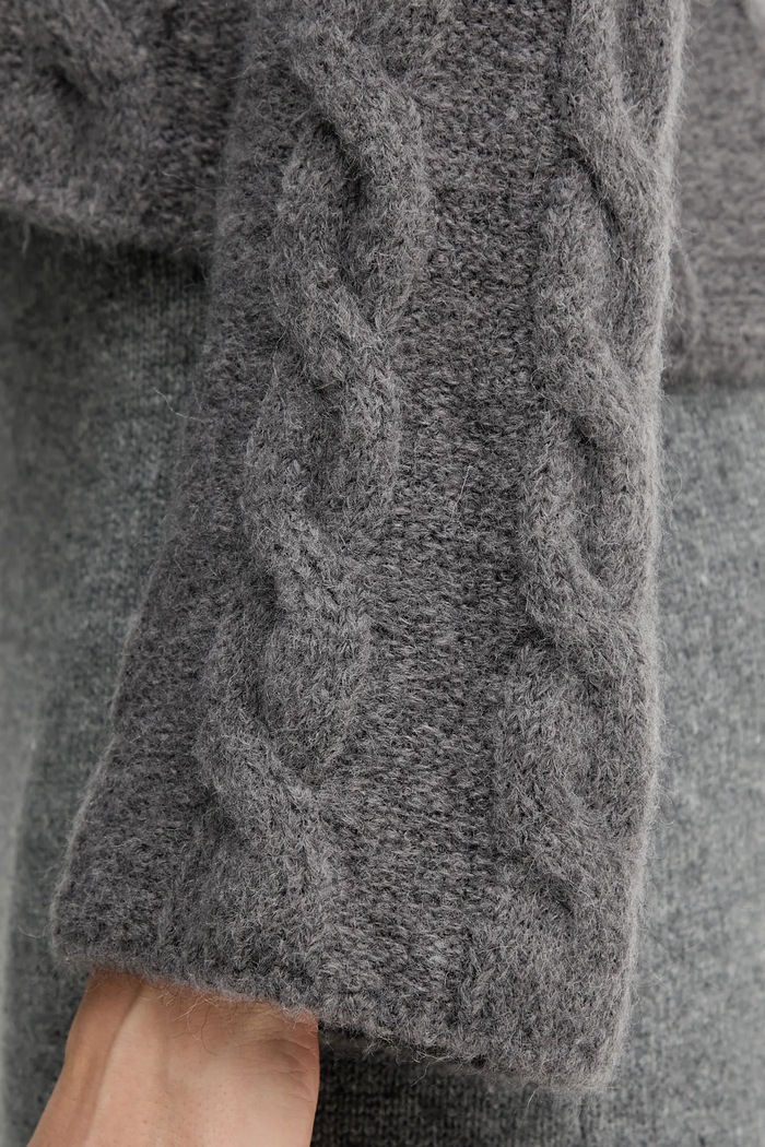Sisley sweter z domieszką wełny 123WM103R.60W szary