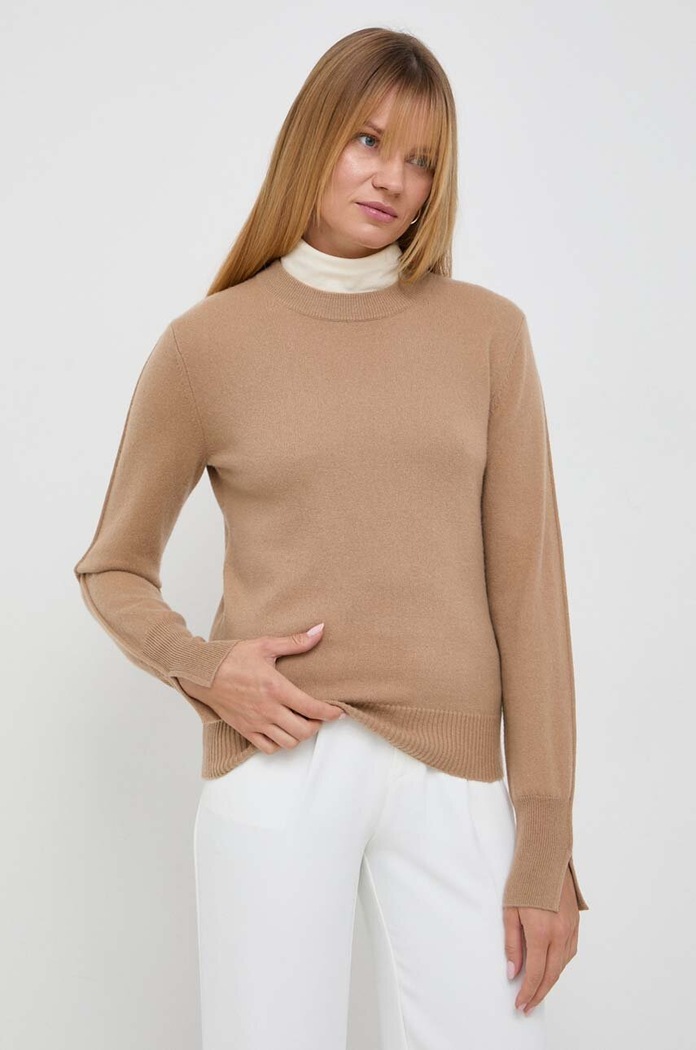 Pulover od kašmira BOSS x FTC bez uzorka bež 50493845