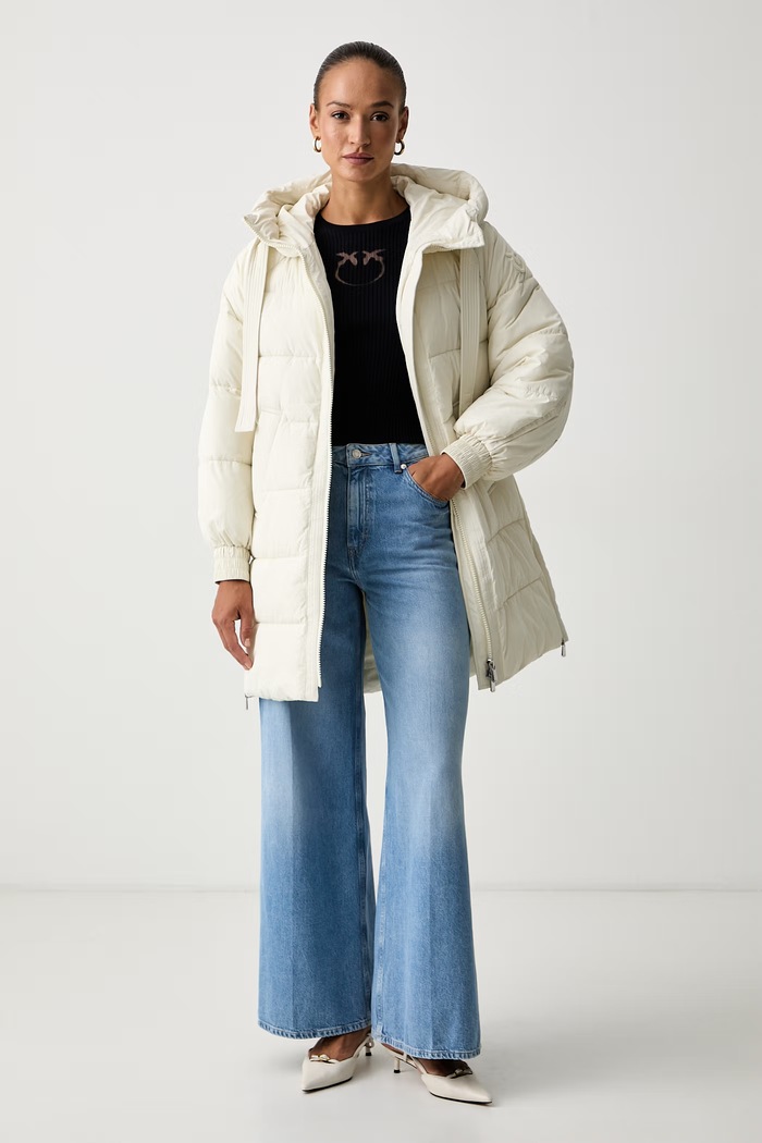 Pinko sweter damski z wełną 102017.A18M granatowy AW25