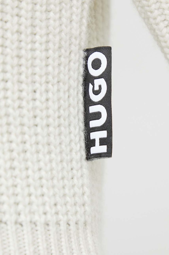 Pulover s dodatkom vune HUGO 50500776 bež