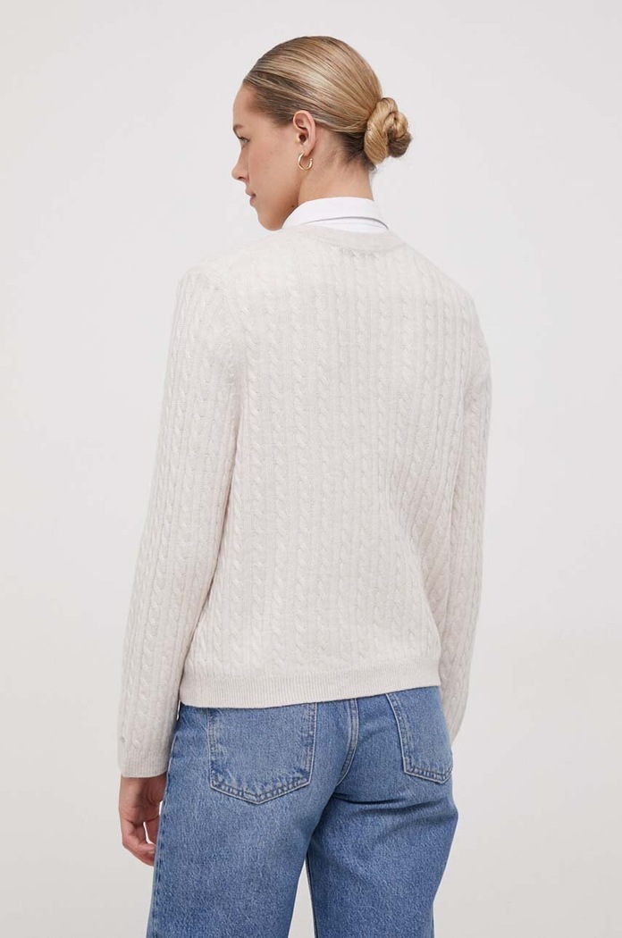 Odzież Tommy Hilfiger sweter wełniany WW0WW39887 beżowy