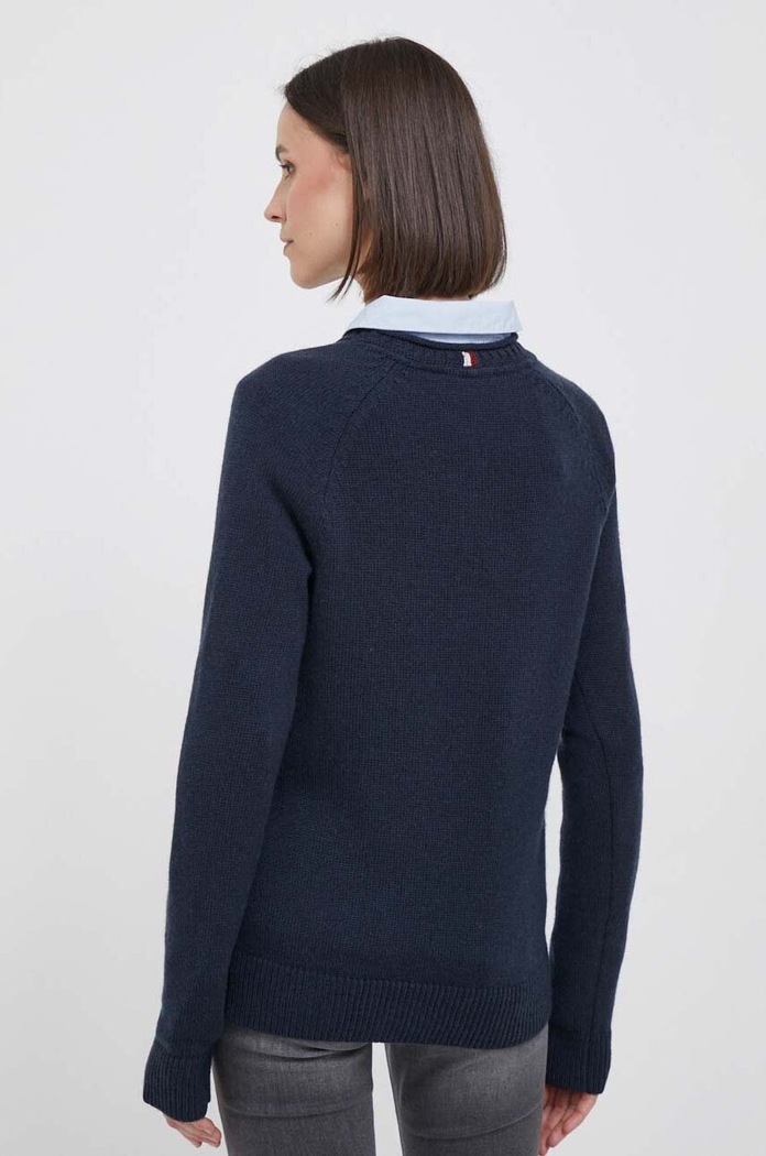 Oblečení Vlněný svetr Tommy Hilfiger WW0WW41171 námořnická modř