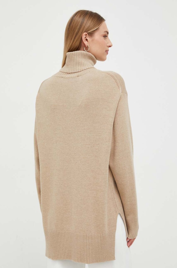 Odzież Trussardi sweter z domieszką wełny 56M00615.0F000779 beżowy