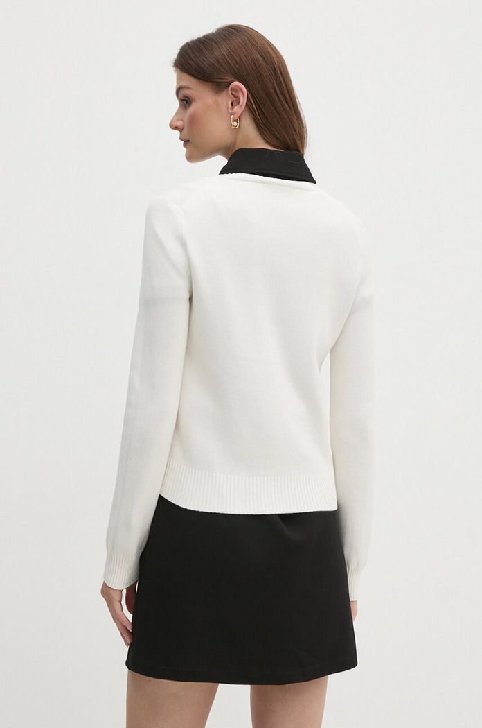 Îmbrăcăminte Lacoste Pulover de bumbac AF3324 bej
